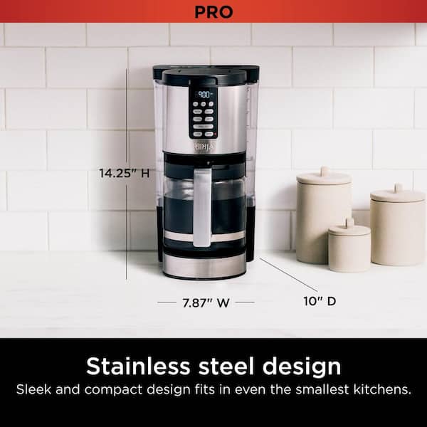 Ninja DCM201BK Programmable XL 14 Cup Coffee Maker PRO 14 Cup Glass Carafe  Freshness Timer with Permanent Filter Black Stainless Steel｜TikTok Search