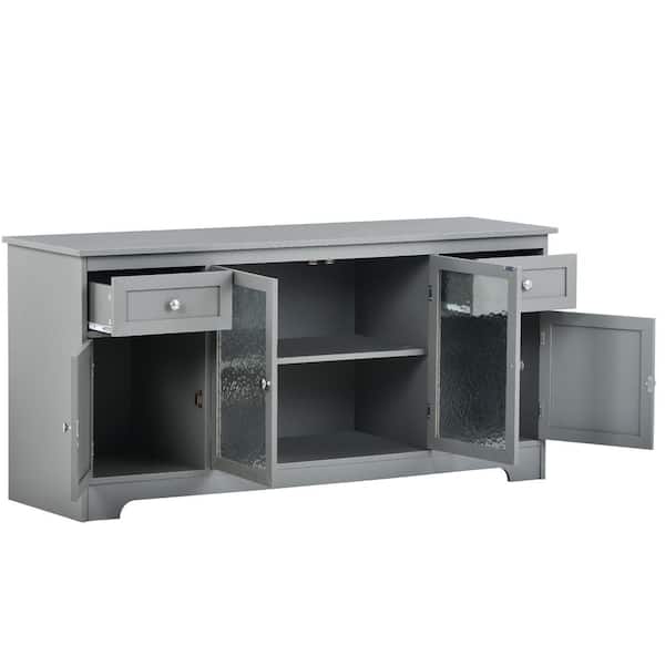 Unbranded 59 in. W x 16.5 in. D x 27.6 in. H Bathroom Green Linen Cabinet