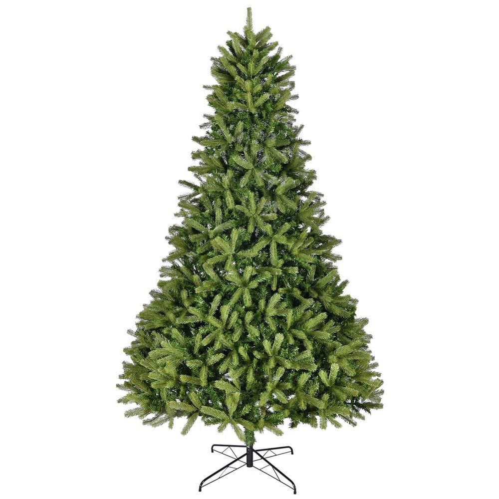 Green 9 ft. Artificial Christmas Tree with 2576 Tips Metal Stand Hinged Fake Trees Christmas Decoration Easy Assembly price history on PriceWatchPro