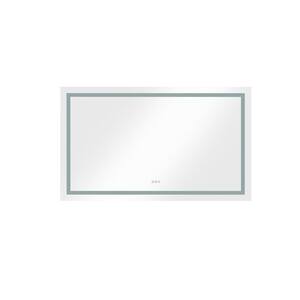 72 in. W x 30 in. H Rectangular Frameless Wall Mounted LED Light Bathroom Vanity Mirror with 3 Color Lights