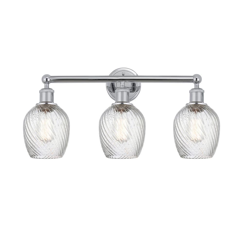 Salina 23 in. 3-Light Polished Chrome Vanity Light with Glass Shade price history on PriceWatchPro
