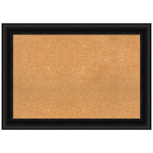 Parlor Black 41.62 in. x 29.62 in. Framed Corkboard Memo Board