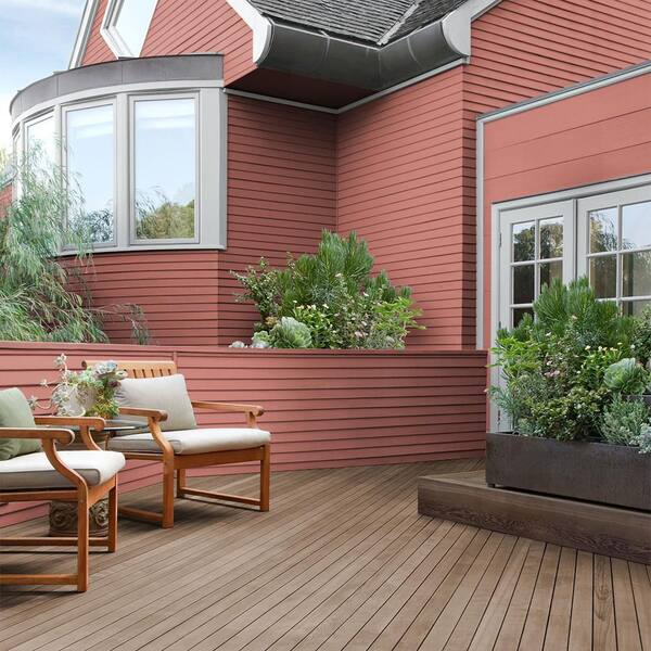 BEHR - 1 gal. #PPU1-05A Red Coral Solid Color House and Fence Exterior Wood Stain