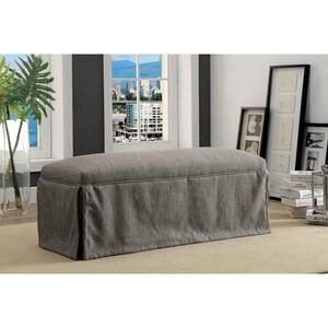 Cowan Gray Upholstered 18 in. H x 48.5 in. W x 18.5 in. D Bench