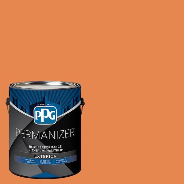 1 gal. PPG1196-7 Orange Poppy Semi-Gloss Exterior Paint