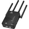 Etokfoks Wi Fi Extender Internet Signal Booster Wireless Repeater with  Ethernet Port, Black MLSA01-1LT096 - The Home Depot