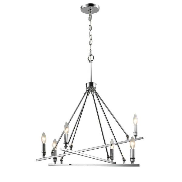 Golden Lighting Garvin 6-Light Rubbed Bronze Modern/Contemporary Chandelier