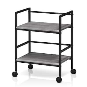 Modern Storage Cart with Casters in French Oak Grey
