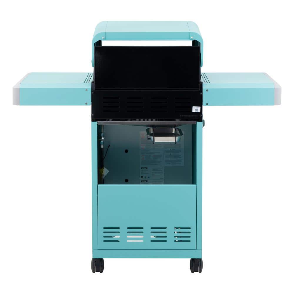 Mesa Jade Green 2-Burner Propane Gas Grill with LED Controls