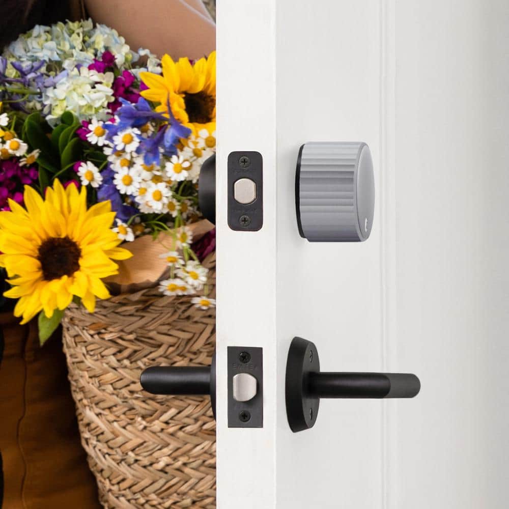 Silver Wi-Fi Smart Deadbolt Lock with Keypad