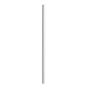 2 in. x 2 in. x 6.5 ft. White Metal Fence Post with Post Cap