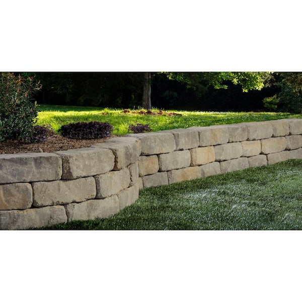 Beltis 4 in. x 11 in. x 6 in. Tan Charcoal Concrete Retaining Wall Block Pallet (140-Pieces/Pallet)