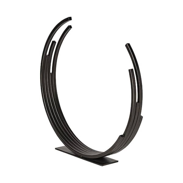HomeRoots 20 in. Black Contemporary Black Metal Sculpture