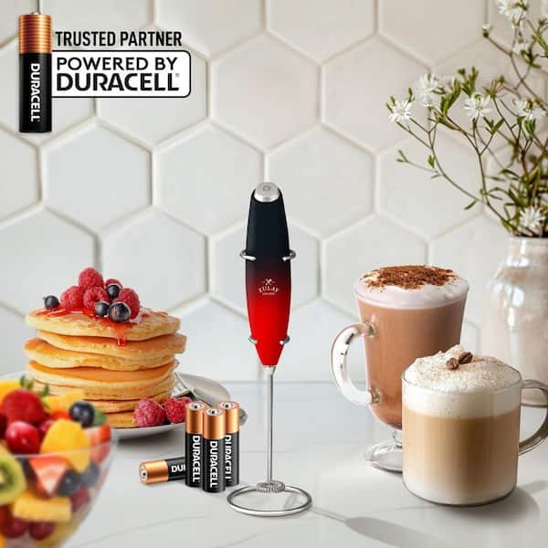 Zulay Kitchen Handheld Milk Frother Wand Electric Coffee Whisk for