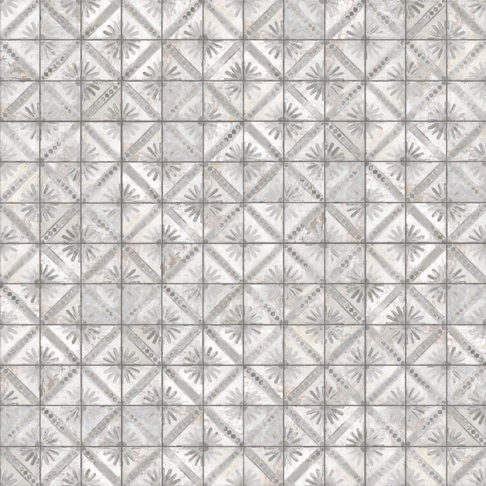 Harmonia 13" x 13" Gray Ceramic Patterned Wall & Floor Tile