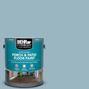 1 gal. #S470-3 Peaceful Blue Gloss Enamel Interior/Exterior Porch and Patio Floor Paint