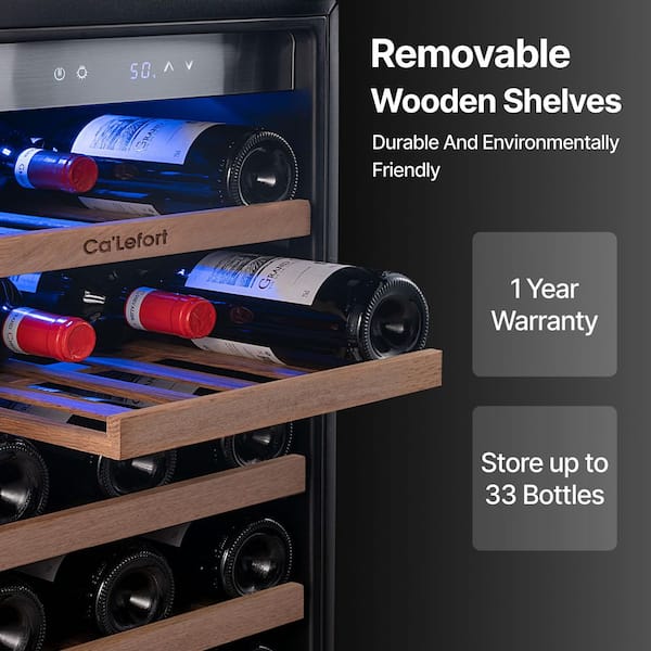 Ca'Lefort 15 in. Single Zone 33-Bottles Built-In Wine Cooler