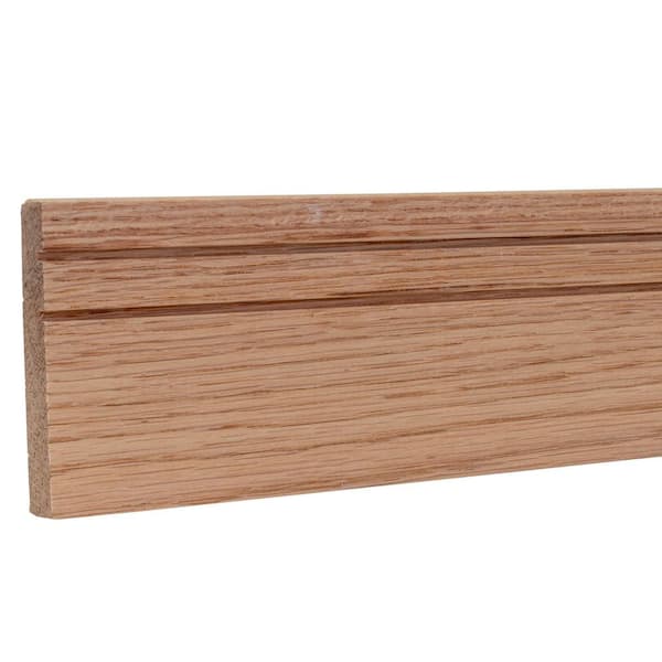 0.4687 in. D x 3.5 in. W x 92 in. L Unfinished Red Oak Wood Tova Panel Moulding