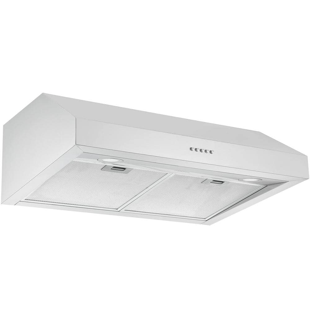 Ancona 30 in. 440 CFM Ducted Under Cabinet Range Hood with LED Lights in Stainless Steel, Silver