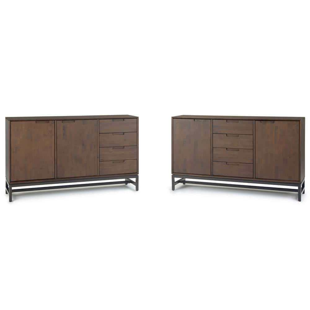 Banting 60" Walnut Brown Rubberwood Mid-Century Modern Sideboard