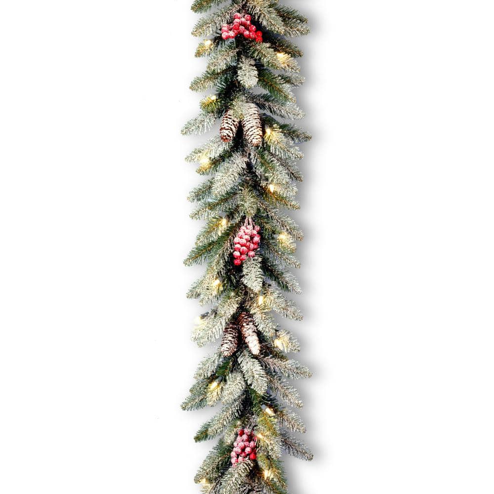 9 ft. Dunhill Fir Garland with Clear Lights