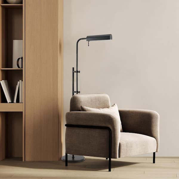 62.5 in. Antique Bronze Industrial 1-Light 3CCT LED Pharmacy Floor Lamp for Living Room with Metal Shade