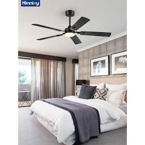 52 in. Indoor Black 3-Colors LED Ceiling Fan with Dual-Finish Blades (Black and Wanult) and Light Kit and Remote control
