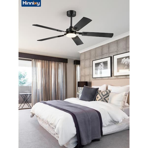52 in. Indoor Black 3-Colors LED Ceiling Fan with Dual-Finish Blades (Black and Walnut) and Light Kit and Remote control