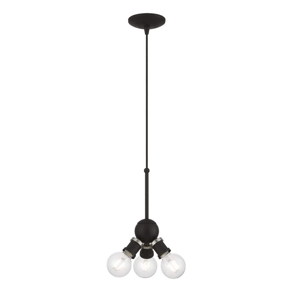 Beckford-3 Light Black with Brushed Nickel Accents Pendant price history on PriceWatchPro