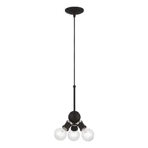 Lansdale 3-Light Black Island Pendant with Brushed Nickel Accents