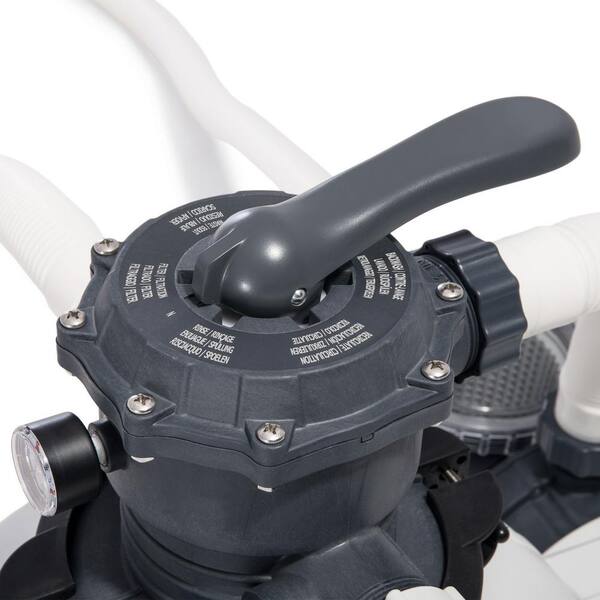 Intex 26643EG 1500 GPH 10 inch 2024 Above Ground Pool Sand Filter Pump w/ Auto Timer