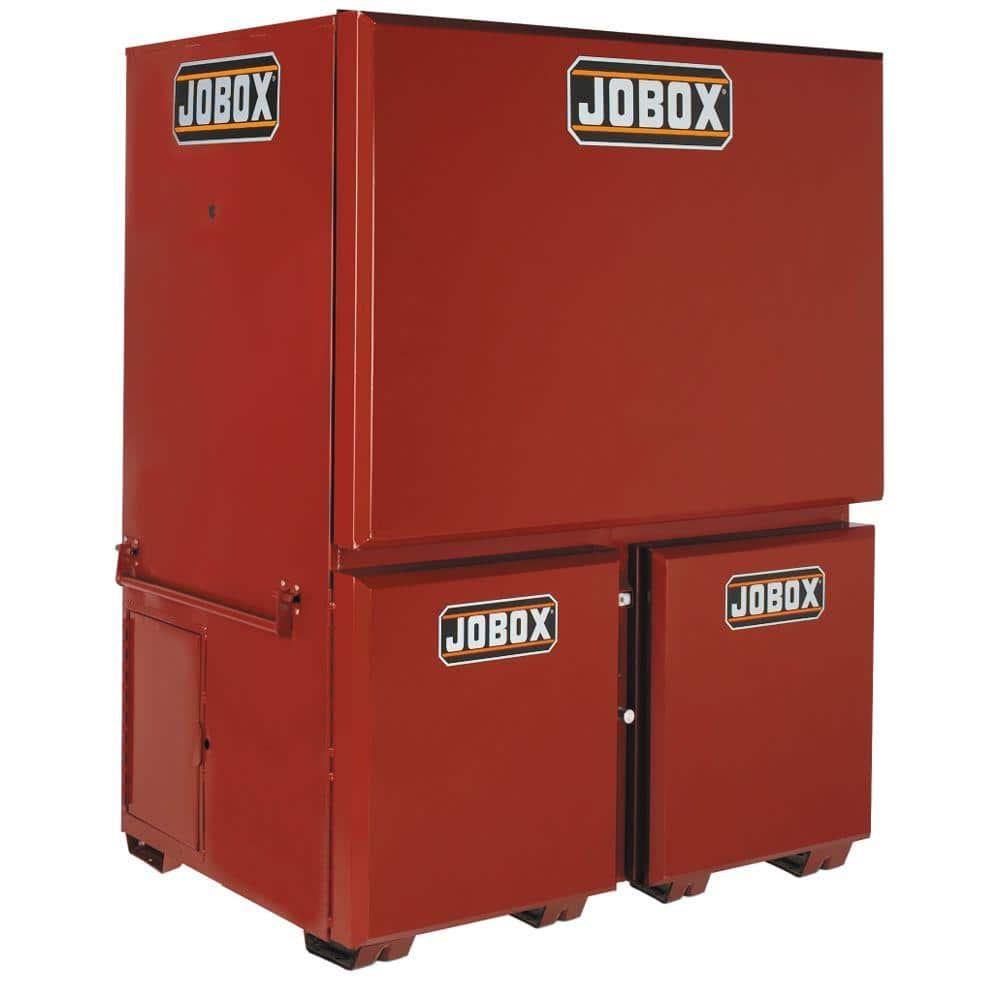 Crescent Jobox 63 in. W x 42 in. D x 80 in H Heavy Duty Rugged Field Office and Work Center Jobsite Box