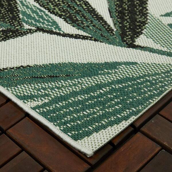 Hampton Bay Palm White 5 Ft X 7 Indoor Outdoor Area Rug 3091137 Hampton Bay Palm White 5 Ft X 7, Home Depot Patio Rugs 5×7