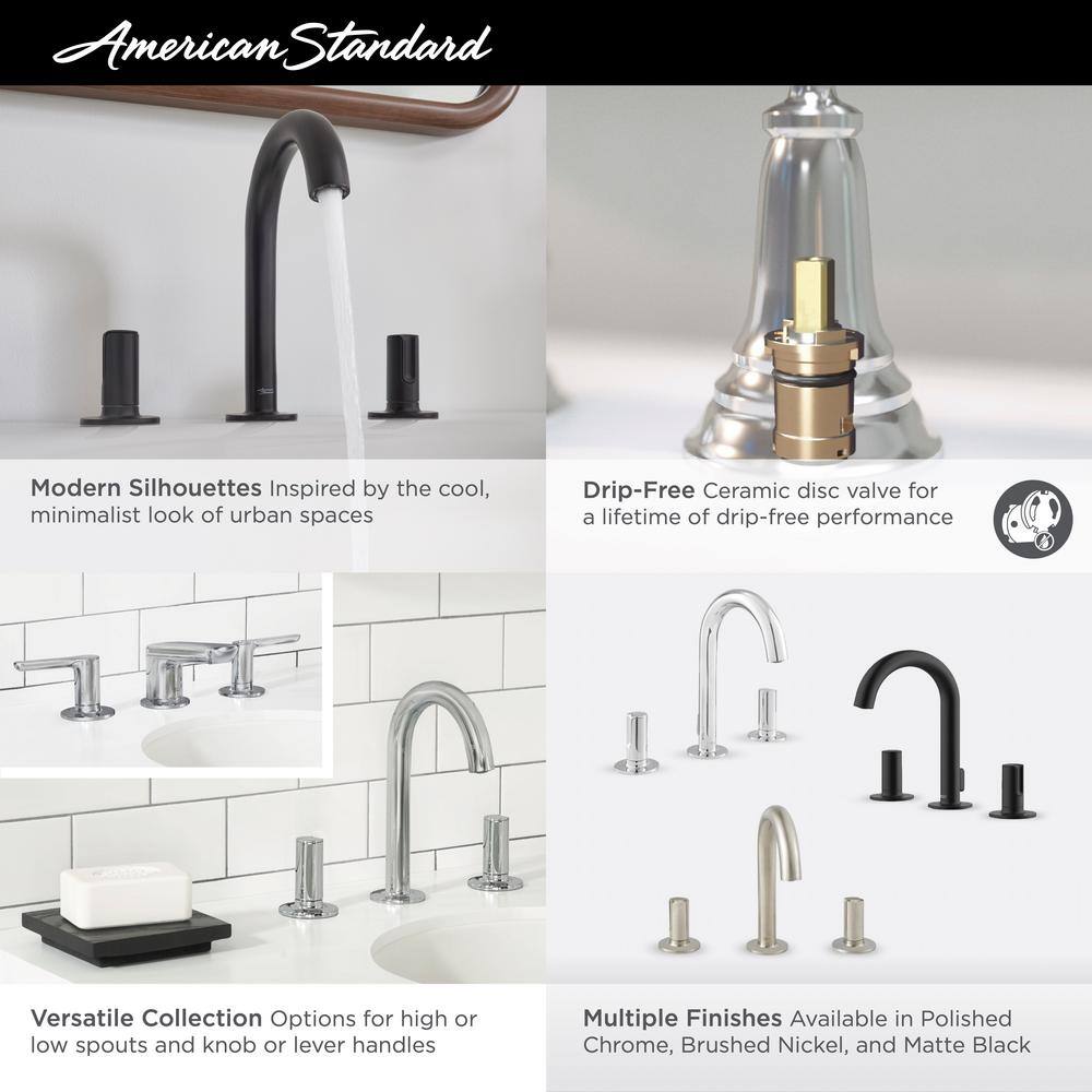 Studio S Polished Chrome Widespread Bathroom Faucet with Knob Handles