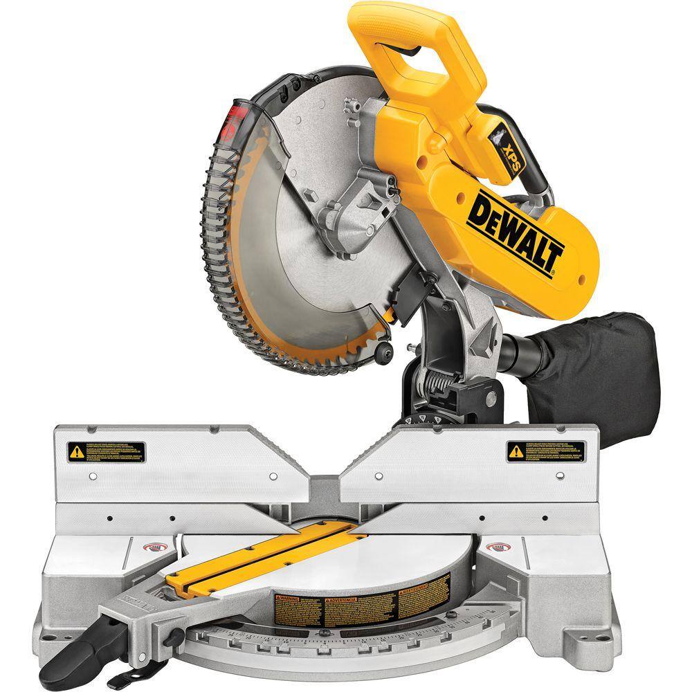 Dewalt 15 Amp Corded 12 In Double Bevel Compound Miter Saw With Xps Light Dw716xps The Home Depot