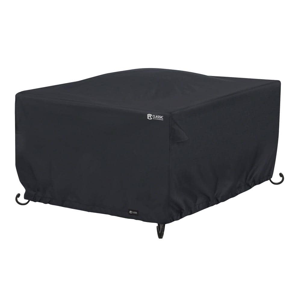 Classic Black 42 Inch Square Fire Pit Table Cover