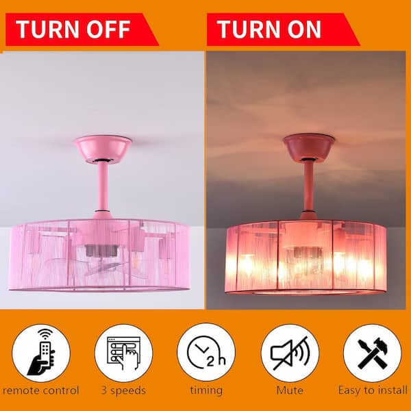 Have a question about OUKANING 18 in. Indoor Pink Industrial