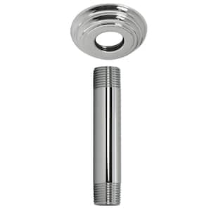 1/2 in. IPS x 4 in. Round Ceiling Mount Shower Arm with Flange, Polished Nickel