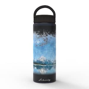 20 oz. Mountainscape Deep Navy Insulated Stainless Steel Water Bottle with D-Ring Lid