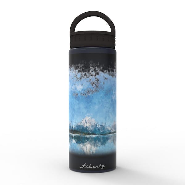 Liberty 32 oz. Deep Navy Insulated Stainless Steel Water Bottle with D-Ring Lid