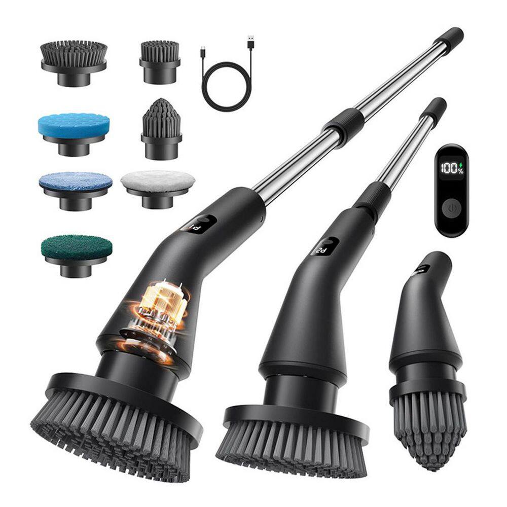 Cordless Electric Spin Scrubber w 30W Motor, 7 Replaceable Brush Heads, 12-50in Adjustable Handle, IPX7 Waterproof price history on PriceWatchPro