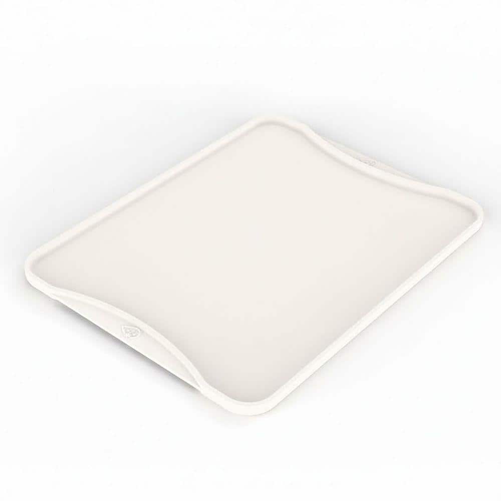 Lynzavix Ivory White Aluminum Alloy Defrosting Tray with Fast Thawing for Meat, Poultry, Fish, BPA-Free, Dishwasher Safe