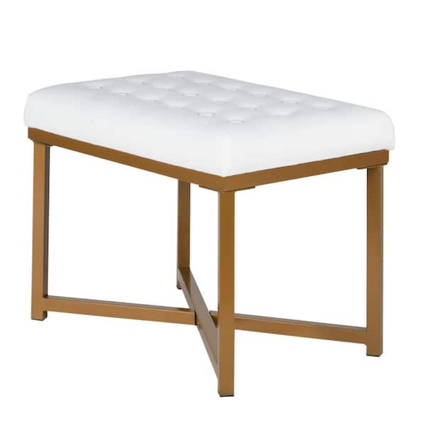 Cream and gold footstool sales