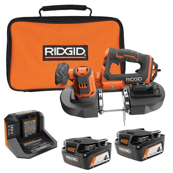 18V Cordless Compact Band Saw with (2) 4.0 Ah Batteries, 18V Charger, and Bag