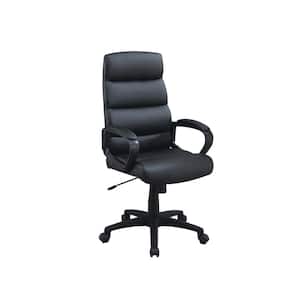Black Artificial Leather High Back Adjustable Height Office Chair