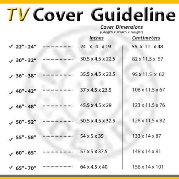 40-65 Waterproof Outdoor TV Cover Heavy Duty Flat Screen Television  Protector