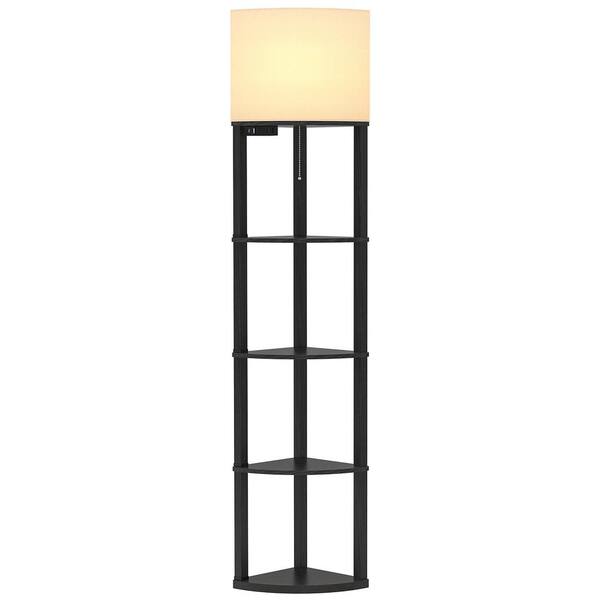 corner shelf floor lamp