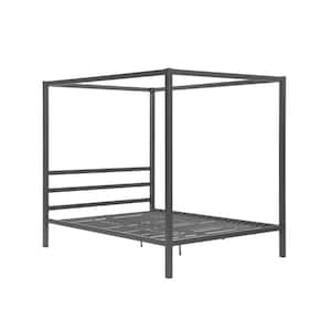 Rory Metal Canopy Grey Queen Size Bed Frame