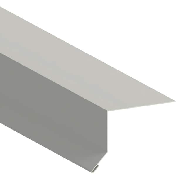 Gibraltar Building Products 1-1/2 in. x 2 in. x 10 ft. Hemmed Galvanized Steel Drip EdgeFlashing in White