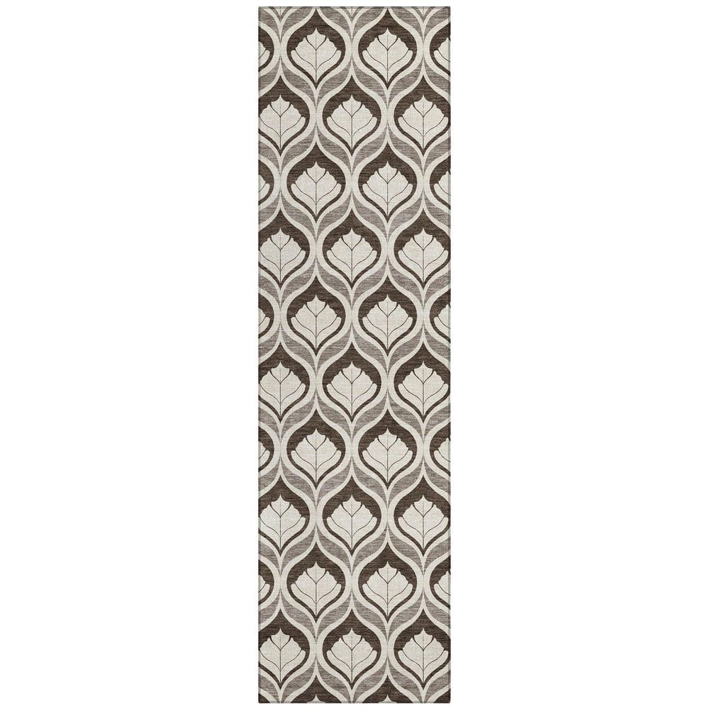 Chantille Machine Washable Indoor/Outdoor Abstract ACN2379 Brown 2 ft. x 7 ft. Runner Rug price history on PriceWatchPro